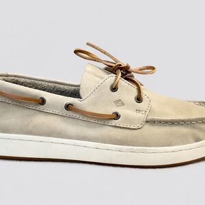 Sperry Men's Tan and Cream Boat-shoes